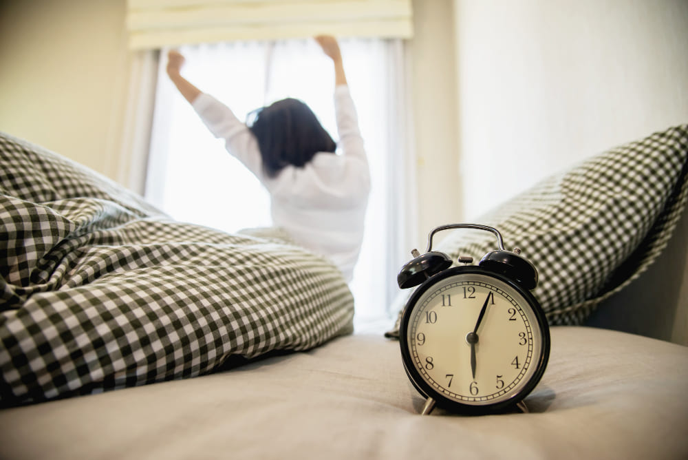 Wake up at the same time daily